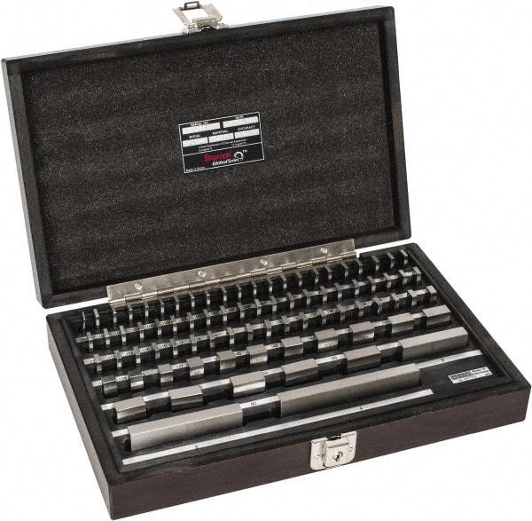 Starrett - 81 Piece, 0.05 to 4", Grade 0, Steel Gage Block Set - Rectangular - Industrial Tool & Supply
