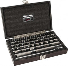 Starrett - 81 Piece, 0.05 to 4", Grade 0, Steel Gage Block Set - Rectangular - Industrial Tool & Supply