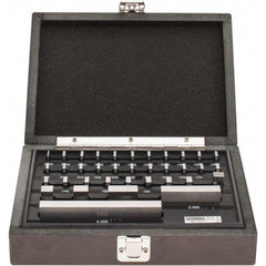 Value Collection - 36 Piece, 0.05 to 4", Economy Grade, Steel Gage Block Set - Rectangular, 0.00005" Tolerance - Industrial Tool & Supply