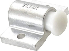 Vlier - 2" Base Width, 1/4" Stroke Len, 13/16" Stop Head OD, 1-1/2" Btw Mt Hole Ctrs, 1-7/32" Btw Mt Hole & Edge, Round Spring Locating Stop - 1-3/8" Body Len x 2" Body Width, 7/16" Base Thickness, 14.4 Lb Init, 32 Lb Mid, 45.4 Lb Final End Force - Industrial Tool & Supply