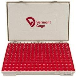 Vermont Gage - 190 Piece, 0.061-0.25 Inch Diameter Plug and Pin Gage Set - Plus 0.0002 Inch Tolerance, Class ZZ - Industrial Tool & Supply