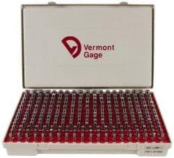 Vermont Gage - 250 Piece, 0.251-0.5 Inch Diameter Plug and Pin Gage Set - Plus 0.0002 Inch Tolerance, Class ZZ - Industrial Tool & Supply