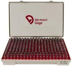 Vermont Gage - 250 Piece, 0.251-0.5 Inch Diameter Plug and Pin Gage Set - Plus 0.0002 Inch Tolerance, Class ZZ - Industrial Tool & Supply