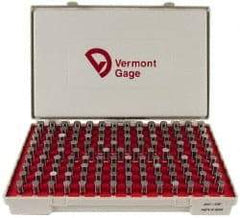Vermont Gage - 125 Piece, 0.501-0.625 Inch Diameter Plug and Pin Gage Set - Minus 0.0002 Inch Tolerance, Class ZZ - Industrial Tool & Supply