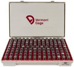 Vermont Gage - 125 Piece, 0.626-0.75 Inch Diameter Plug and Pin Gage Set - Minus 0.0002 Inch Tolerance, Class ZZ - Industrial Tool & Supply
