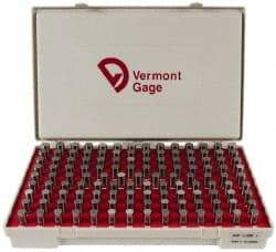 Vermont Gage - 125 Piece, 0.501-0.625 Inch Diameter Plug and Pin Gage Set - Plus 0.0002 Inch Tolerance, Class ZZ - Industrial Tool & Supply
