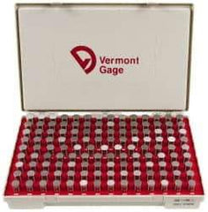 Vermont Gage - 125 Piece, 0.626-0.75 Inch Diameter Plug and Pin Gage Set - Plus 0.0002 Inch Tolerance, Class ZZ - Industrial Tool & Supply