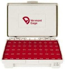 Vermont Gage - 50 Piece, 0.0115-0.0605 Inch Diameter Plug and Pin Gage Set - Plus 0.0002 Inch Tolerance, Class ZZ - Industrial Tool & Supply