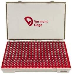 Vermont Gage - 250 Piece, 0.2515-0.5005 Inch Diameter Plug and Pin Gage Set - Minus 0.0002 Inch Tolerance, Class ZZ - Industrial Tool & Supply