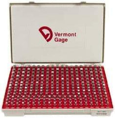 Vermont Gage - 250 Piece, 0.2515-0.5005 Inch Diameter Plug and Pin Gage Set - Minus 0.0002 Inch Tolerance, Class ZZ - Industrial Tool & Supply