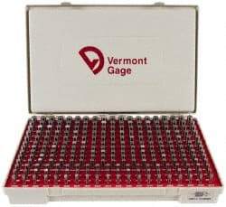 Vermont Gage - 250 Piece, 0.2515-0.5005 Inch Diameter Plug and Pin Gage Set - Plus 0.0002 Inch Tolerance, Class ZZ - Industrial Tool & Supply