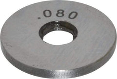 Value Collection - 0.08" Round Steel Spacer Block - Accuracy Grade B - Industrial Tool & Supply