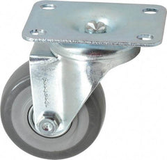 Shepherd - 3" Diam x 1-1/4" Wide x 4-1/4" OAH Top Plate Mount Swivel Caster - Polyurethane, 185 Lb Capacity, Ball Bearing, 2-5/8 x 3-3/4" Plate - Industrial Tool & Supply