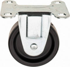 Shepherd - 3" Diam x 13/16" Wide x 3-1/2" OAH Top Plate Mount Rigid Caster - Polyolefin, 120 Lb Capacity, Plain Bearing, 2-5/8 x 3-3/4" Plate - Industrial Tool & Supply