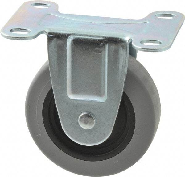 Shepherd - 3" Diam x 13/16" Wide x 3-1/2" OAH Top Plate Mount Rigid Caster - Polyurethane, 120 Lb Capacity, Plain Bearing, 2-5/8 x 3-3/4" Plate - Industrial Tool & Supply