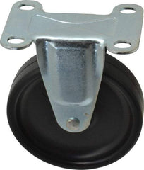 Shepherd - 4" Diam x 15/16" Wide x 4-3/4" OAH Top Plate Mount Rigid Caster - Polyolefin, 150 Lb Capacity, Nylon Bearing, 2-5/8 x 3-3/4" Plate - Industrial Tool & Supply
