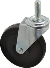 Shepherd - 4" Diam x 15/16" Wide x 4-3/4" OAH Stem Mount Swivel Caster - Soft Rubber, 125 Lb Capacity, Nylon Bearing, 1/2-13 x 1-1/2" Threaded Stem - Industrial Tool & Supply