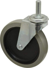 Shepherd - 5" Diam x 15/16" Wide x 5-3/4" OAH Stem Mount Swivel Caster - Polyurethane, 160 Lb Capacity, Nylon Bearing, 1/2-13 x 1-1/2" Threaded Stem - Industrial Tool & Supply