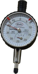 Mahr - 3mm Range, 0-45 Dial Reading, 0.01mm Graduation Dial Drop Indicator - 34mm Dial, 0.01mm Range per Revolution - Industrial Tool & Supply
