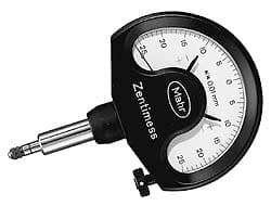 Mahr - 0.0005 Inch Graduation, Accuracy Up to 0.0004 Inch, 0.01 Inch Max Measurement, Dial Comparator Gage - 1 N Force, 0.1 Inch Overtravel, White - Industrial Tool & Supply