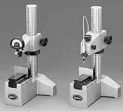 Mahr - Cast Iron (Base), T-Shaped Base, Comparator Gage Stand - 9-1/2" High, 5-1/2" Base Length x 6" Base Width x 4" Base Height, Includes Holder - Industrial Tool & Supply