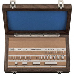 Mahr - 32 Piece, 1 to 50mm, Grade 2, Ceramic Gage Block Set - Rectangular - Industrial Tool & Supply