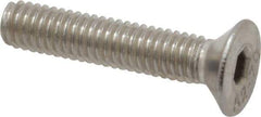 Value Collection - M4x0.70 Metric Coarse Hex Socket Drive, 90° Flat Screw - Grade 18-8 & Austenitic A2 Stainless Steel, Uncoated, Fully Threaded, 20mm OAL - Industrial Tool & Supply