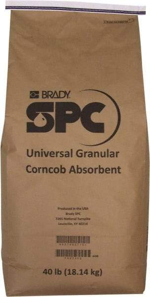 Brady SPC Sorbents - 40 Lb Bag Corncob Granular Sorbent - Universal Use - Industrial Tool & Supply