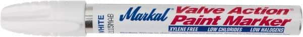 Markal - White Permanent Marker - Felt Tip - Industrial Tool & Supply
