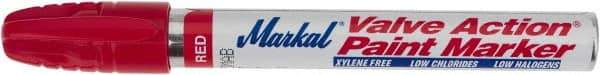 Markal - Red Permanent Marker - Felt Tip - Industrial Tool & Supply