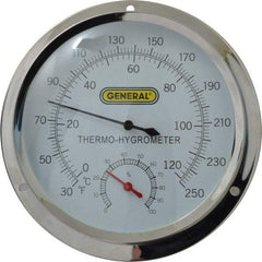 General - 30 to 250°F, Thermo-Hygrometer - Industrial Tool & Supply