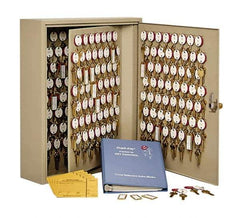 MMF - 180 Keys, Tan Two Tag Key Cabinet - 16-1/2" Wide x 16-1/2" Deep x 20-1/2" High - Industrial Tool & Supply