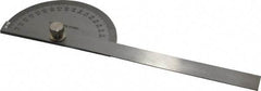 Value Collection - 6 Inch Long Blade, 180° Max Measurement, 1° Dial Graduation, Half Round Head Protractor - 0 to 180 Dial Range - Industrial Tool & Supply