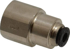 Legris - 1/8" Outside Diam, 1/8 NPT, Nickel Plated Brass Push-to-Connect Tube Female Connector - 290 Max psi - Industrial Tool & Supply