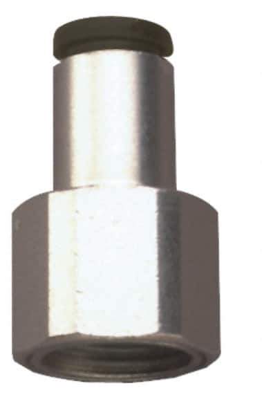 Legris - 5/32" Outside Diam, 1/4 NPT, Nickel Plated Brass Push-to-Connect Tube Female Connector - 290 Max psi - Industrial Tool & Supply
