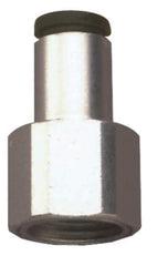 Legris - 5/32" Outside Diam, 1/4 NPT, Nickel Plated Brass Push-to-Connect Tube Female Connector - 290 Max psi - Industrial Tool & Supply
