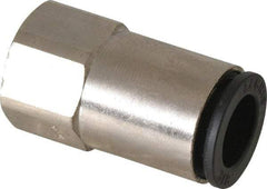 Legris - 3/8" Outside Diam, 1/8 NPT, Nickel Plated Brass Push-to-Connect Tube Female Connector - 290 Max psi - Industrial Tool & Supply