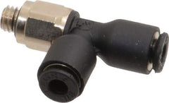 Legris - 1/8" OD, NPT, Nylon/Nickel Plated Brass Push-to-Connect Male Run Tee - 290 Max psi - Industrial Tool & Supply