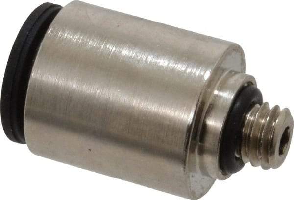 Legris - 1/4" Outside Diam, 10-32 UNF, Nickel Plated Brass Push-to-Connect Tube Male Connector - 290 Max psi - Industrial Tool & Supply