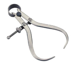 Value Collection - 6 Inch Leg, Spring Joint, Steel, Polished, Outside Caliper - 6 Inch Max Measurement, 150mm Max Measurement, Flat Leg with Quick Nut Adjustment - Industrial Tool & Supply