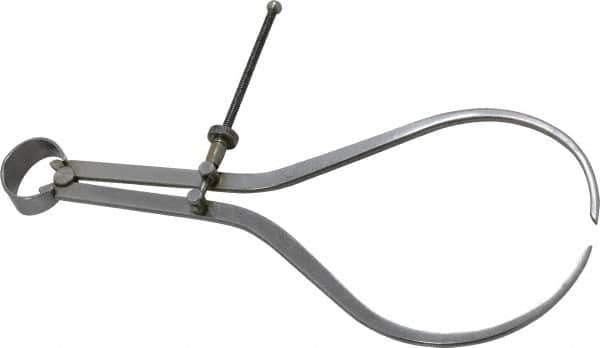 Value Collection - 10 Inch Leg, Spring Joint, Steel, Polished, Outside Caliper - 10 Inch Max Measurement, 250mm Max Measurement, Flat Leg with Quick Nut Adjustment - Industrial Tool & Supply