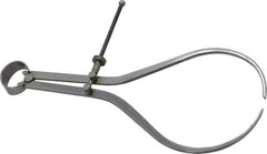 Value Collection - 10 Inch Leg, Spring Joint, Steel, Polished, Outside Caliper - 10 Inch Max Measurement, 250mm Max Measurement, Flat Leg with Quick Nut Adjustment - Industrial Tool & Supply