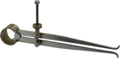 Value Collection - 6 Inch Leg, Spring Joint, Steel, Polished, Inside Caliper - 6 Inch Max Measurement, 150mm Max Measurement, Flat Leg with Quick Nut Adjustment - Industrial Tool & Supply
