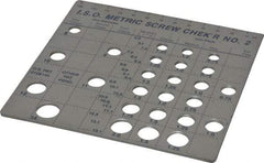 Made in USA - M8 to M14mm Stainless Steel Metric Thread Screw Checker - Industrial Tool & Supply