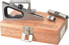 Fowler - 6-1/4 Inch Adjustable Planer and Shaper Gage - 5 Inch Long, 3/4 Inch Wide, 6-1/4 Inch High Base, Includes 1 Inch Extension Post, 3 Inch Extension Post, Wooden Case - Industrial Tool & Supply