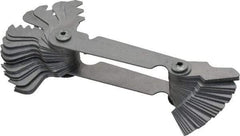 Value Collection - 51 Leaf, 4 to 84 TPI Range, Screw Pitch Gage - 60° Thread Angle - Industrial Tool & Supply