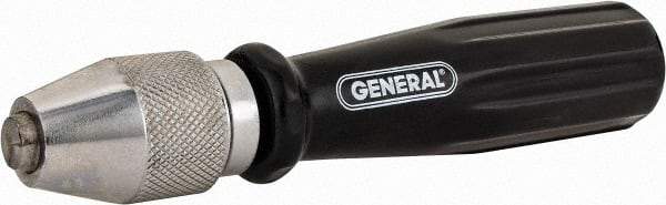 General - 6-7/8" Long, 1/4" Capacity, Pin Vise - 1" Body Diam 0.04" Min Capacity - Industrial Tool & Supply