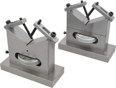 SPI - 3/16 to 5" Capacity, 120° Angle, Steel V-Block - 4" Long x 1-3/4" Wide x 3-9/16" High, Sold as 2 Block Set - Industrial Tool & Supply