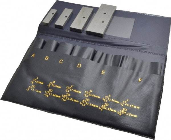 Value Collection - 3/8 to 1-5/16 Inch Adjustable Parallel Set - 3-9/16 Inch Long, 9/32 Inch Thick, 4 Pieces - Industrial Tool & Supply