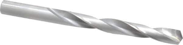 Made in USA - 31/64" 135° Carbide-Tipped Jobber Drill - Bright Finish, Right Hand Cut, Spiral Flute, Straight Shank, 5-7/8" OAL, Split Point - Industrial Tool & Supply